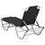 Sun Lounger Aluminium and Textilene Black