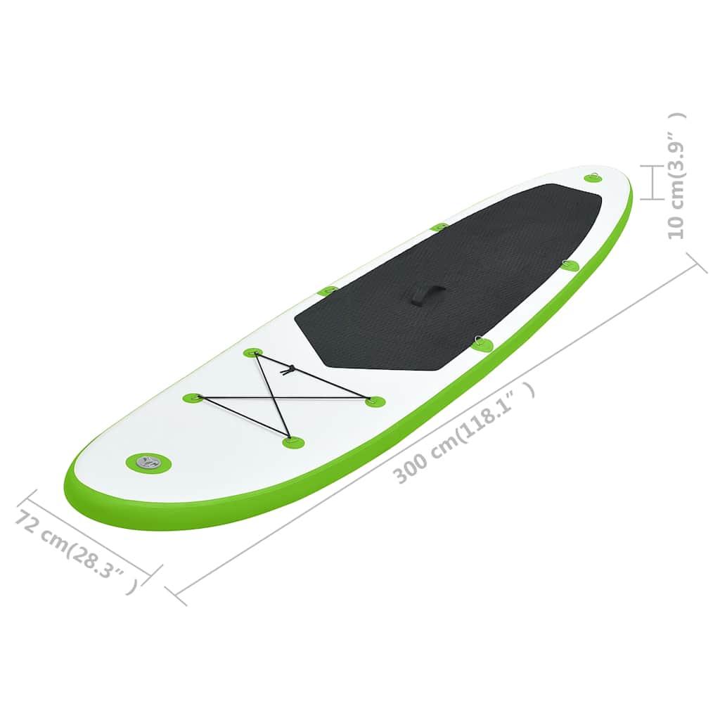 Inflatable Stand Up Paddleboard Set Green and White