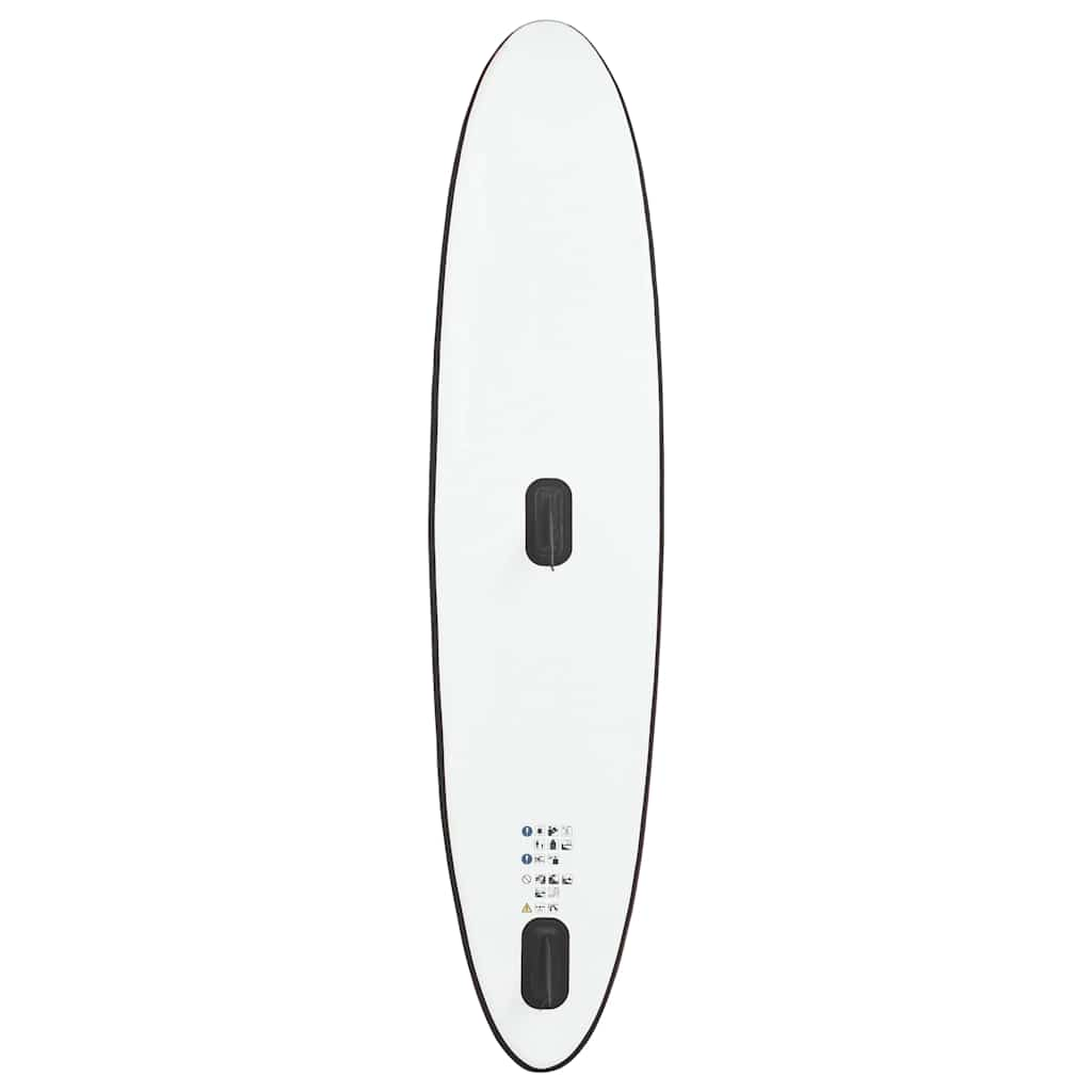 Inflatable Stand Up Paddleboard with Sail Set Black and White