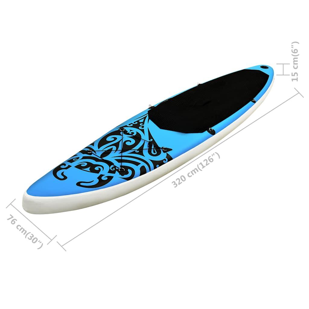 Inflatable Stand Up Paddleboard Set 320x76x15 cm Blue