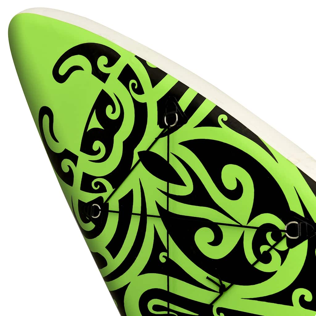 Inflatable Stand Up Paddleboard Set 320x76x15 cm Green