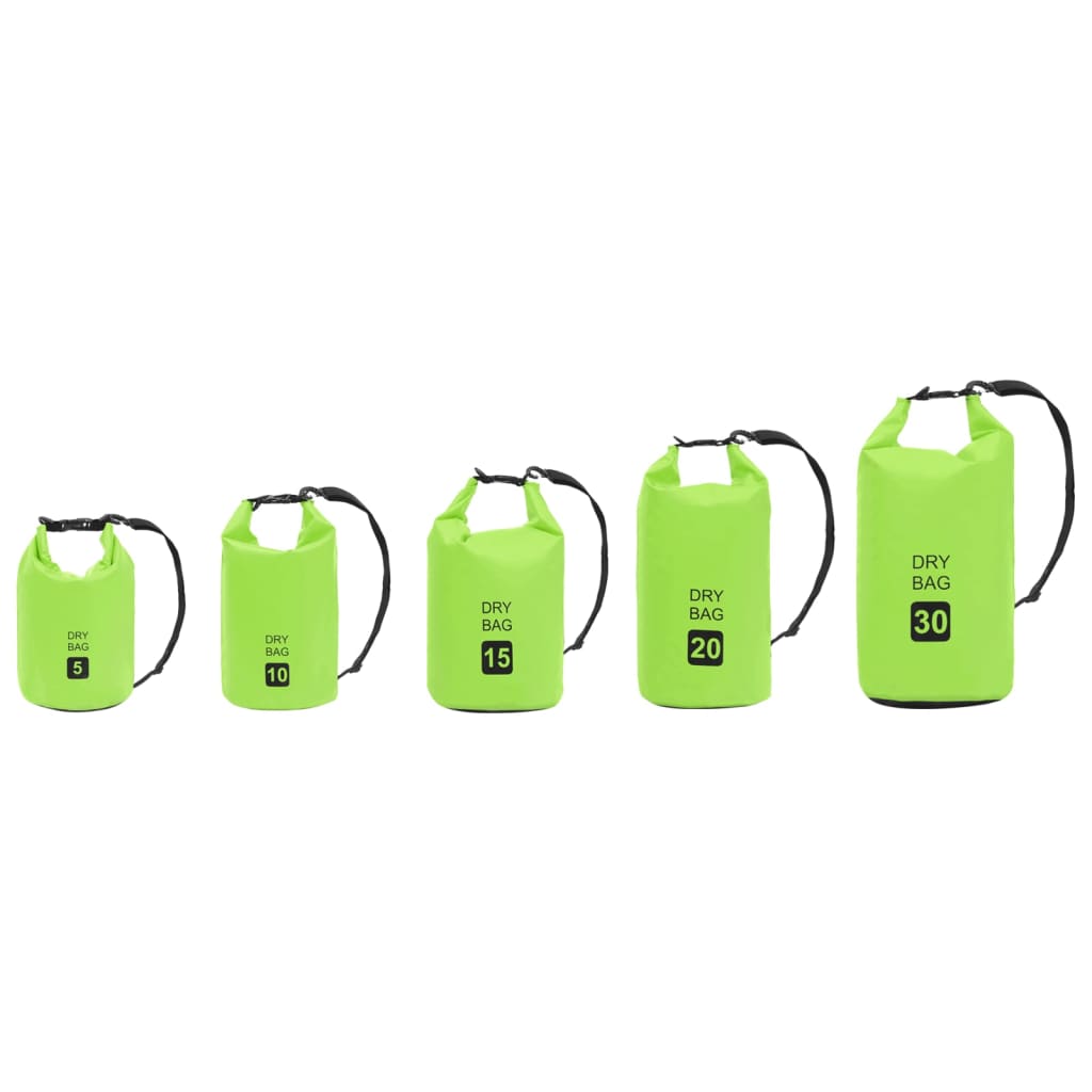 Dry Bag Green 15 L PVC