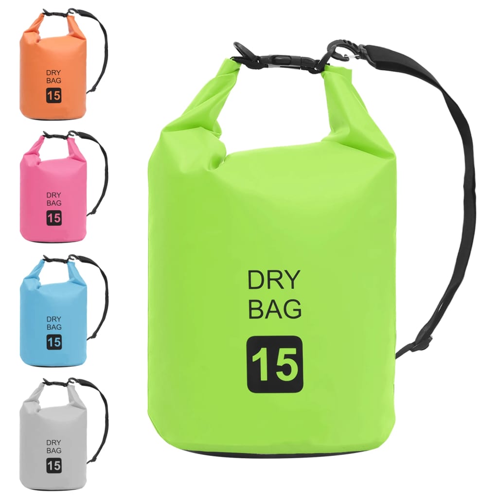 Dry Bag Green 15 L PVC