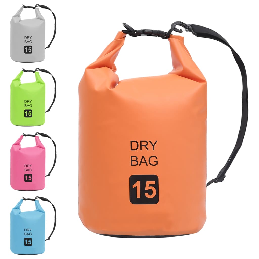 Dry Bag Orange 15 L PVC