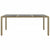 Garden Table 190x90x75 cm Tempered Glass and Poly Rattan Beige