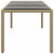 Garden Table 190x90x75 cm Tempered Glass and Poly Rattan Beige
