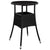Garden Table Ø60x75 cm Tempered Glass and Poly Rattan Black