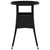 Garden Table Ø60x75 cm Tempered Glass and Poly Rattan Black