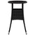 Garden Table Ø60x75 cm Tempered Glass and Poly Rattan Black