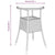 Garden Table Ø60x75 cm Tempered Glass and Poly Rattan Black