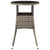 Garden Table Ø60x75 cm Tempered Glass and Poly Rattan Grey