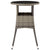Garden Table Ø60x75 cm Tempered Glass and Poly Rattan Grey