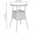 Garden Table Ø60x75 cm Tempered Glass and Poly Rattan Grey