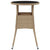 Garden Table Ø60x75 cm Tempered Glass and Poly Rattan Beige
