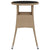 Garden Table Ø60x75 cm Tempered Glass and Poly Rattan Beige