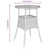 Garden Table Ø60x75 cm Acacia Wood and Poly Rattan Grey