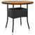 Garden Table Ø80x75 cm Acacia Wood and Poly Rattan Black