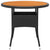 Garden Table Ø80x75 cm Acacia Wood and Poly Rattan Black