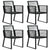 Garden Chairs 4 pcs Rope Rattan Black