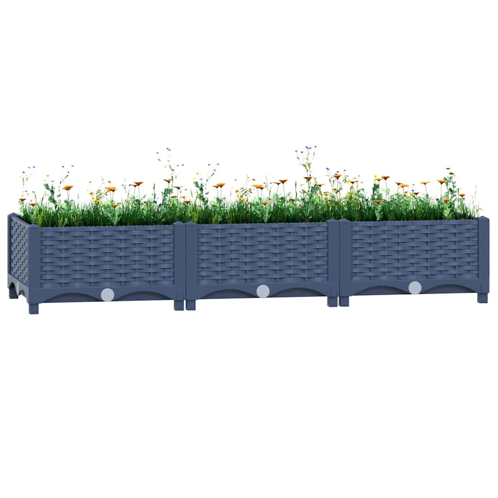 Raised Bed 120x40x23 cm Polypropylene