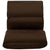 Folding Floor Chair Brown Microfibre