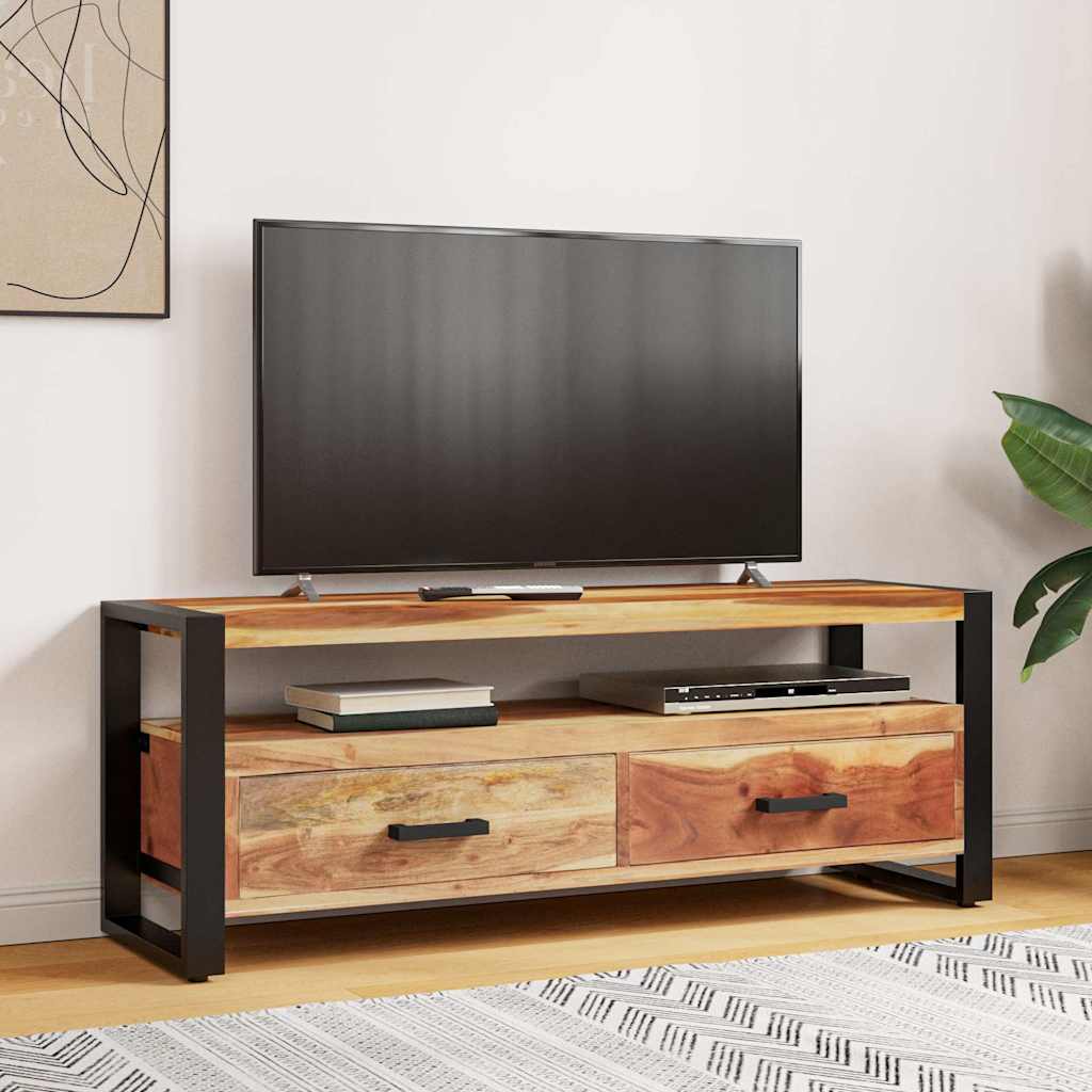 TV Cabinet 120x35x45 cm Solid Wood with Honey Finish