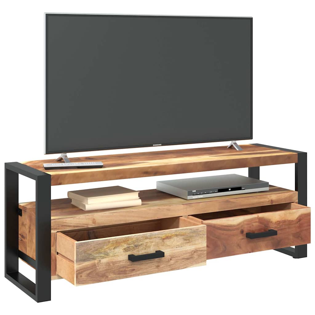 TV Cabinet 120x35x45 cm Solid Wood with Honey Finish