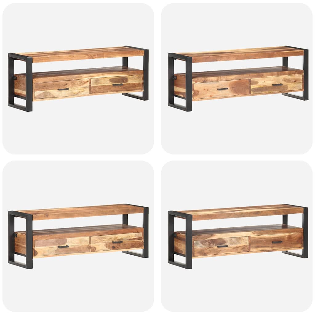 TV Cabinet 120x35x45 cm Solid Wood with Honey Finish