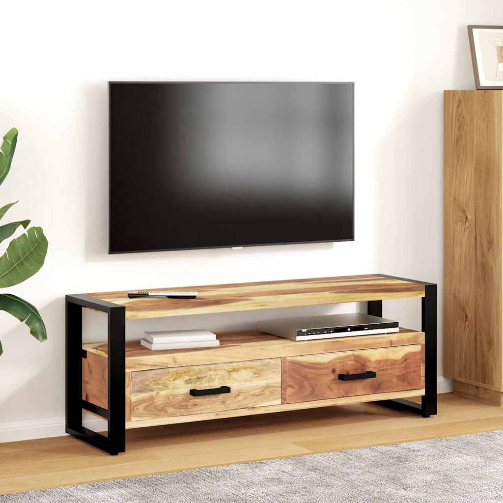 TV Cabinet 120x35x45 cm Solid Wood with Honey Finish
