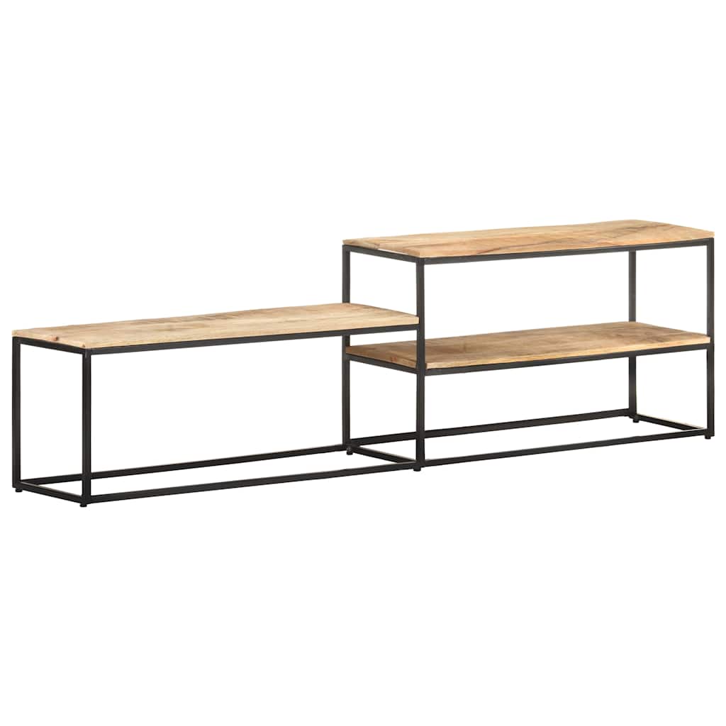 TV Cabinet 180x30x50 cm Rough Mango Wood