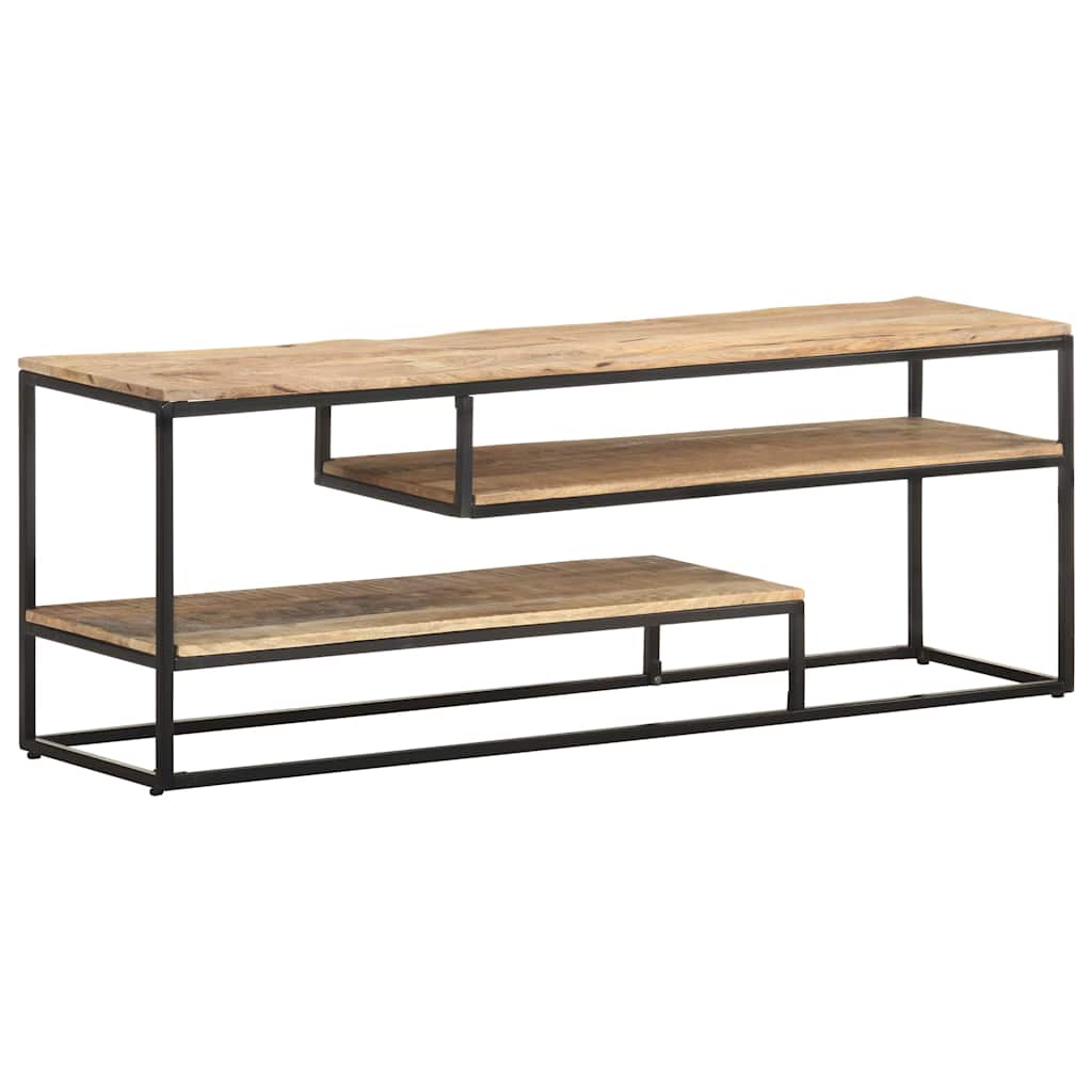 TV Cabinet 130x30x45 cm Rough Mango Wood