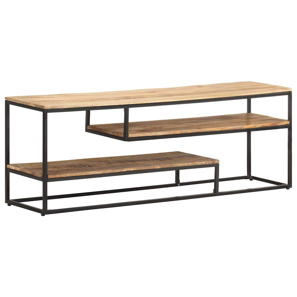 TV Cabinet 130x30x45 cm Rough Mango Wood