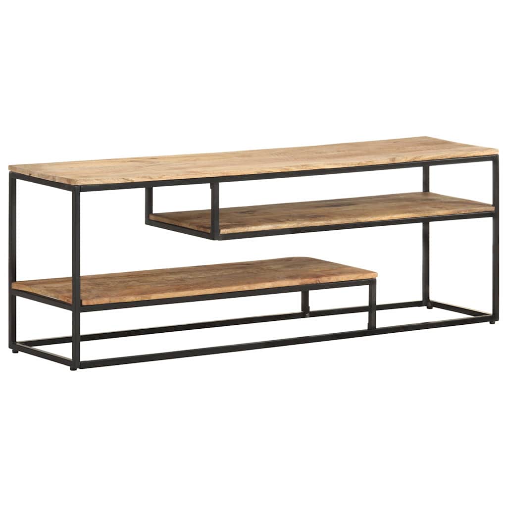 TV Cabinet 130x30x45 cm Rough Mango Wood
