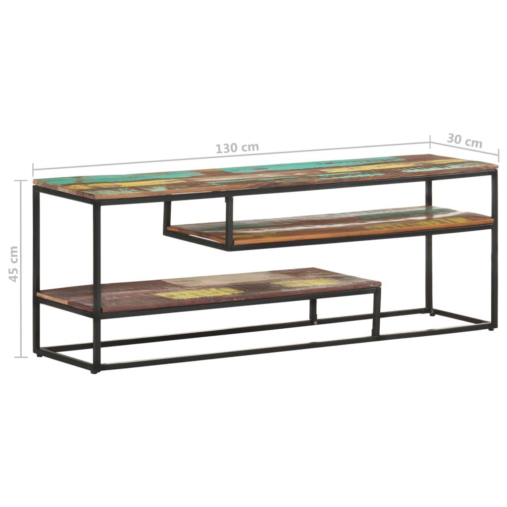 TV Cabinet 130x30x45 cm Solid Reclaimed Wood