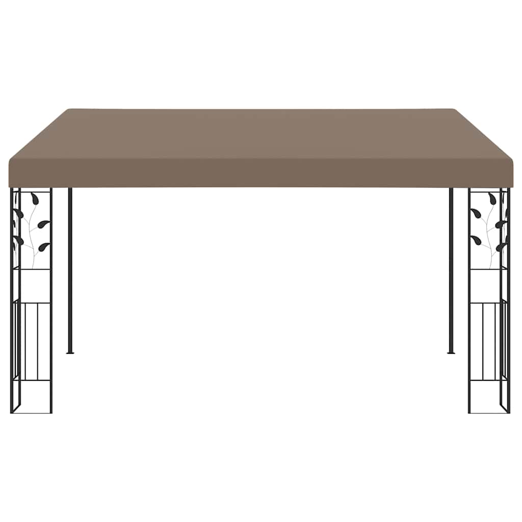 Wall-mounted Gazebo 4x3x2.5 m Taupe