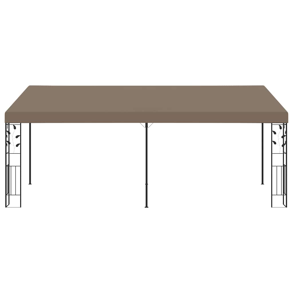 Wall-mounted Gazebo 6x3x2.5 m Taupe