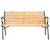 Garden Bench 123 cm Cast Iron and Solid Firwood