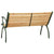 Garden Bench 123 cm Cast Iron and Solid Firwood
