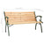 Garden Bench 123 cm Cast Iron and Solid Firwood