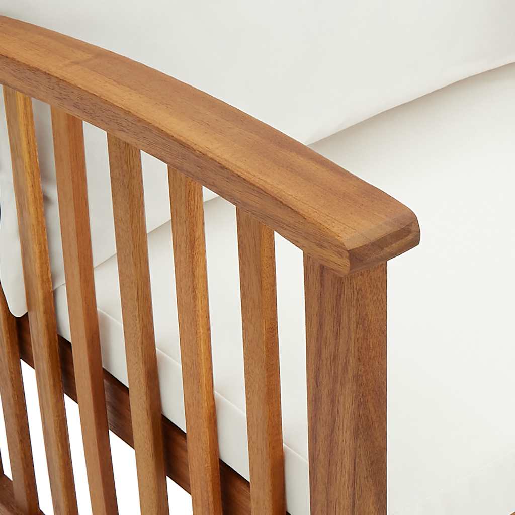 Garden Chairs with Cushions 2 pcs Solid Acacia Wood