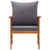 Garden Chairs with Cushions 2 pcs Solid Acacia Wood