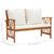 2 Piece Garden Lounge Set with Cushions Solid Acacia Wood