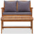 2 Piece Garden Lounge Set with Cushions Solid Acacia Wood