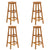 Bar Stools 4 pcs Solid Acacia Wood