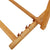 Folding Beach Chair Solid Eucalyptus Wood and Fabric Cream