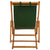 Folding Beach Chair Solid Eucalyptus Wood and Fabric Green