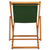 Folding Beach Chair Eucalyptus Wood and Fabric Green