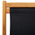 Folding Beach Chair Eucalyptus Wood and Fabric Black