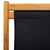 Folding Beach Chair Eucalyptus Wood and Fabric Black