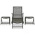 3 Piece Garden Lounge Set Textilene and Aluminium Black